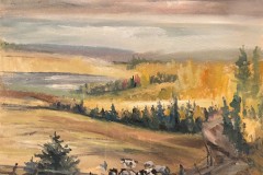 simonova-olga-posle-osennego-dozhdya-70h80-holst-akvarel-2025-g